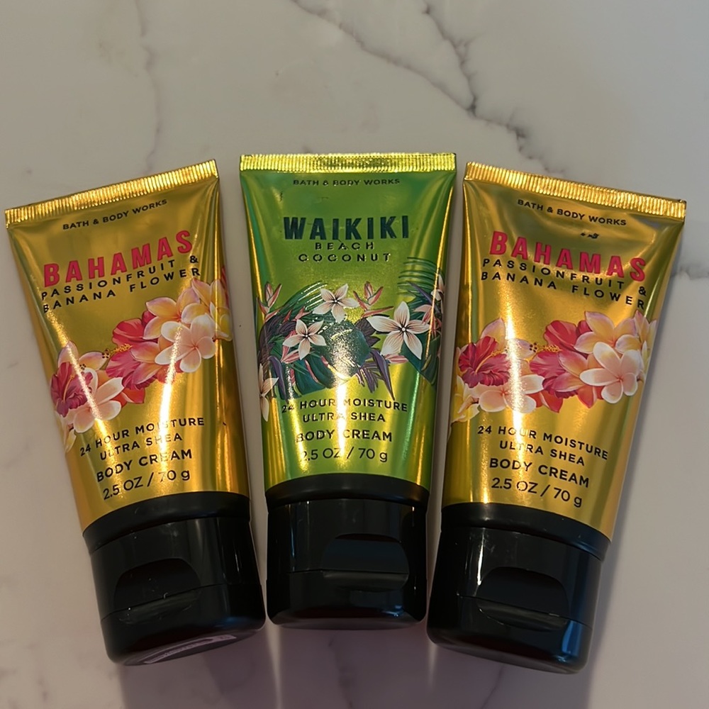 Bath and Bodyworks body cream 2 1/2 ounce bottles